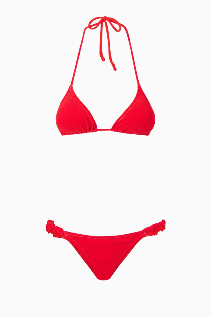 

Scrunchie Bikini Set in Stretch-terry, Orange