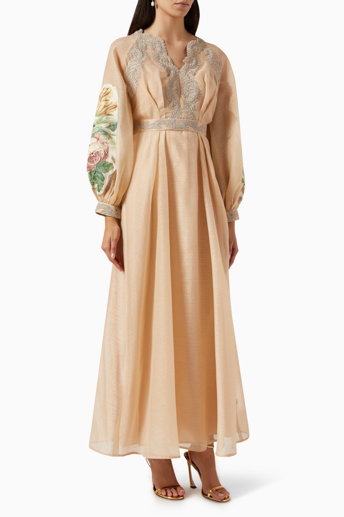 

Museum Kaftan in Viscose, Neutral