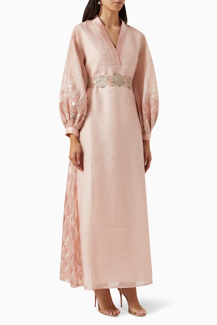 

Myza Kaftan in Crêpe, Pink
