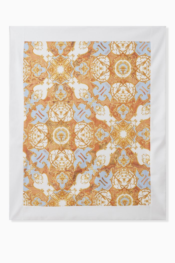 

All-over logo Print Blanket in Cotton, Orange