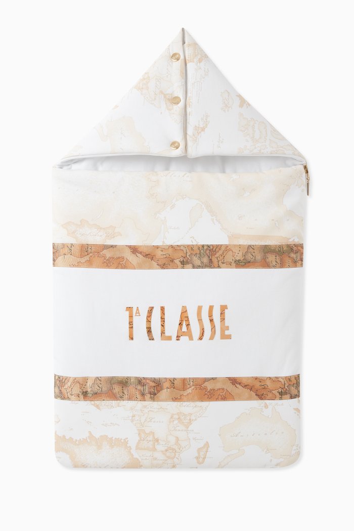 

Stripe World Map Sleeping Bag in Cotton, Neutral