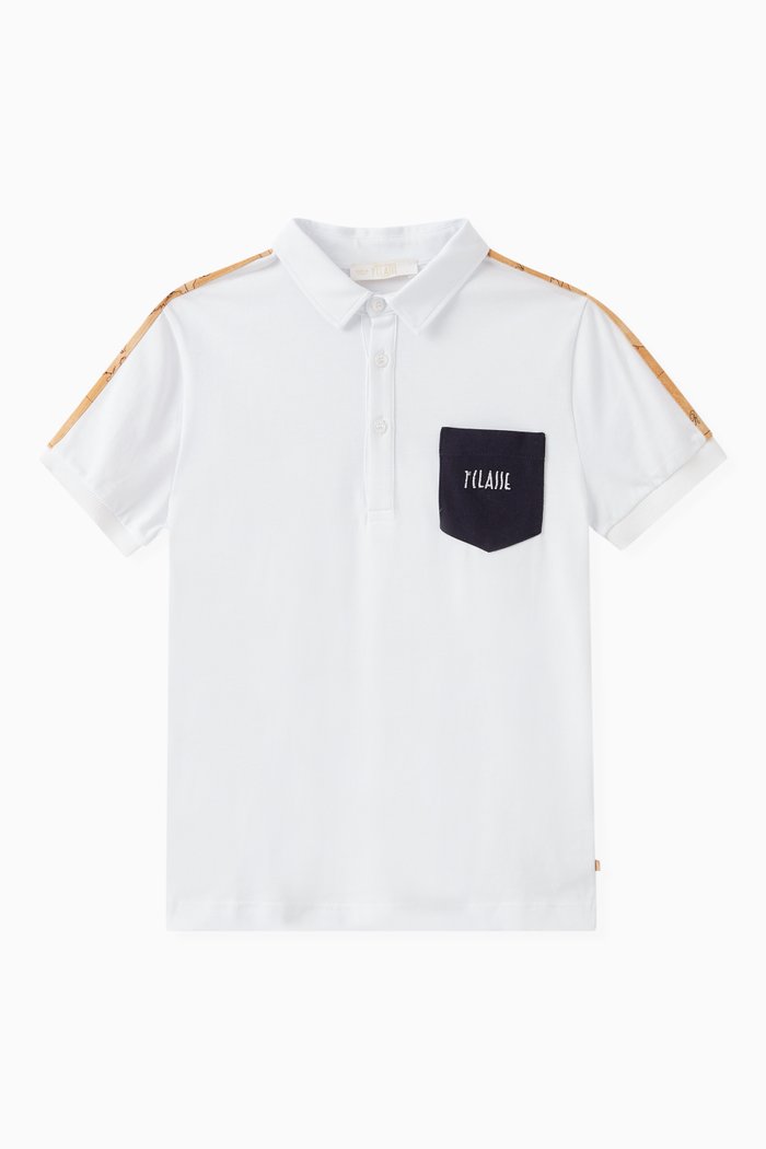 

Map Logo Polo Shirt in Cotton, White