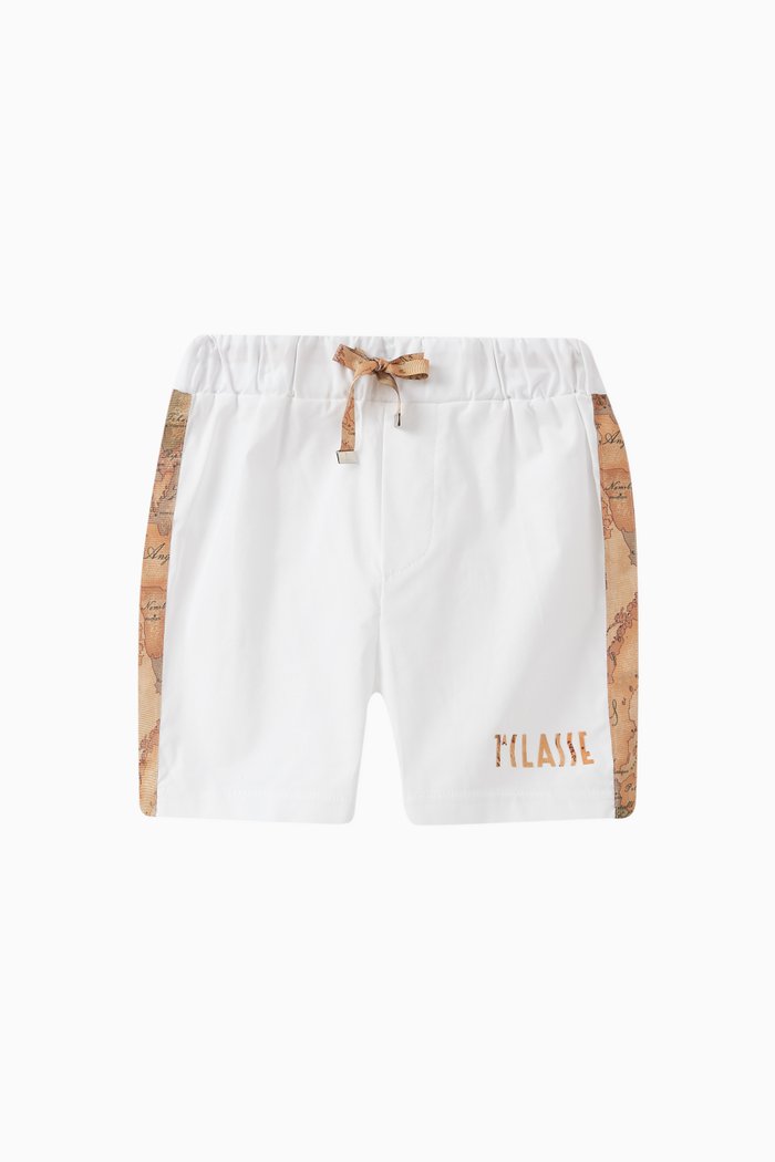 

Logo Shorts in Cotton Stretch, White