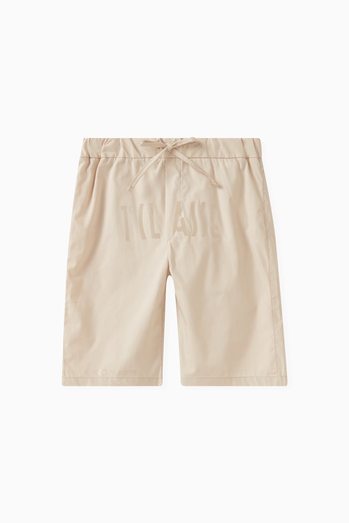 

Logo Print Shorts, Neutral