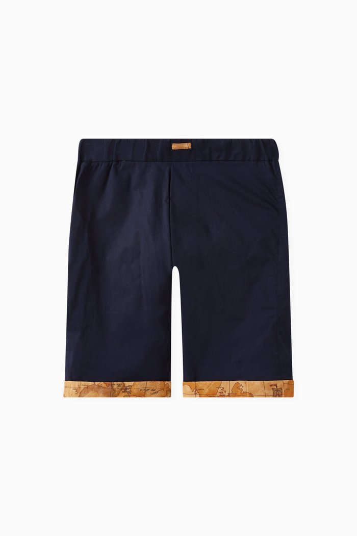 

Map Trim Shorts in Cotton, Blue
