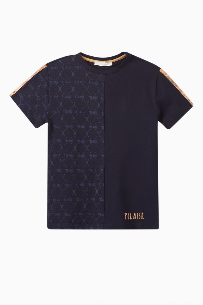 Logo T-shirt in Cotton Jersey, Blue
