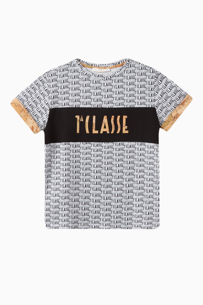 

Logo Print T-shirt in Cotton Jersey, Black