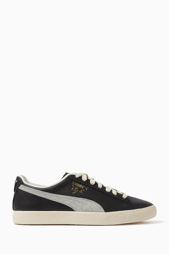 

Clyde Base Sneakers in Leather, Black