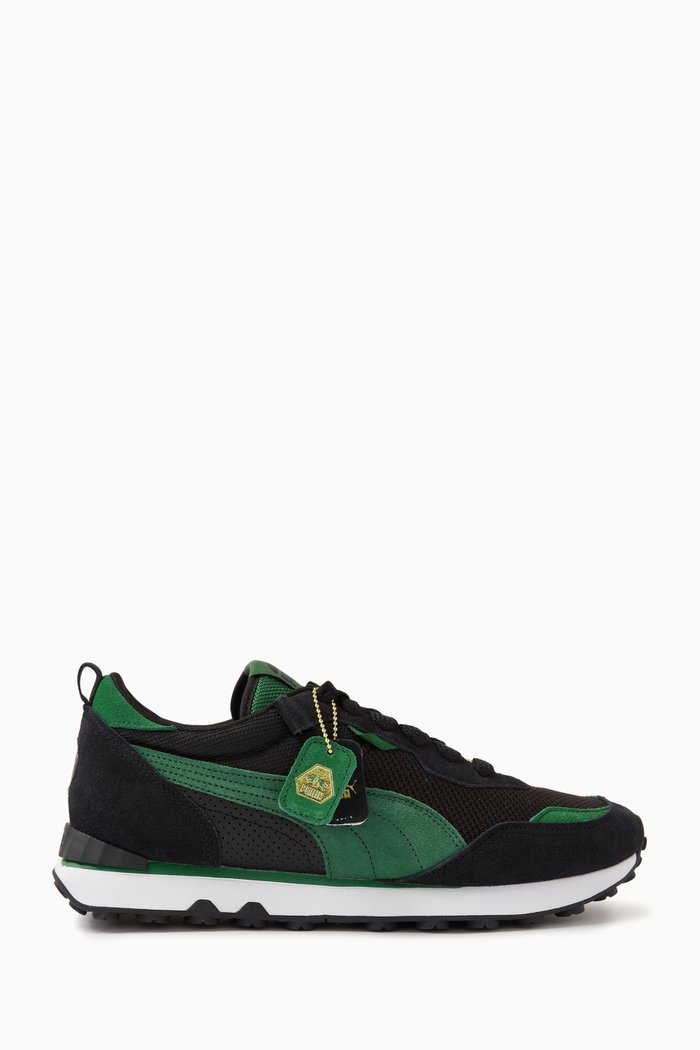 Rider FV Archive Remastered Sneakers in Mesh & Suede, Black