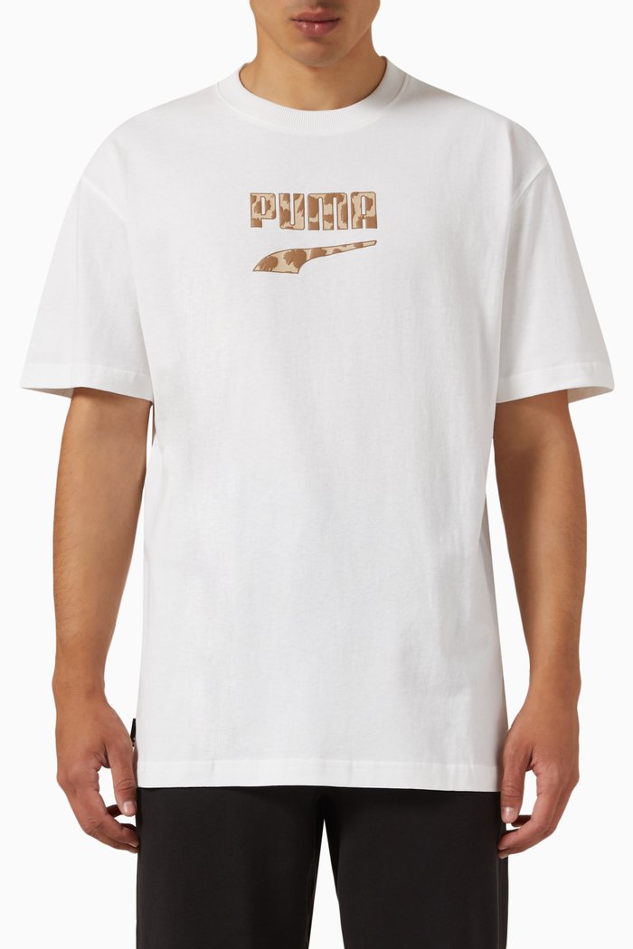 

Downtown Logo T-shirt in Recycled Cotton, White
