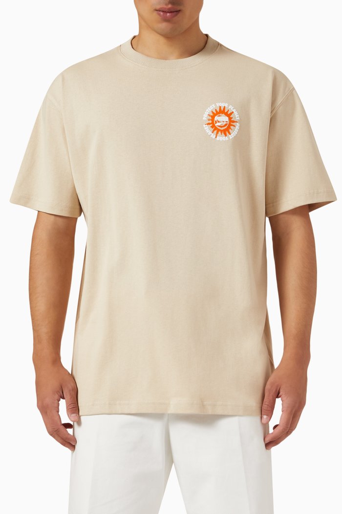 

Downtown Graphic T-shirt in Cotton Jersey, Neutral