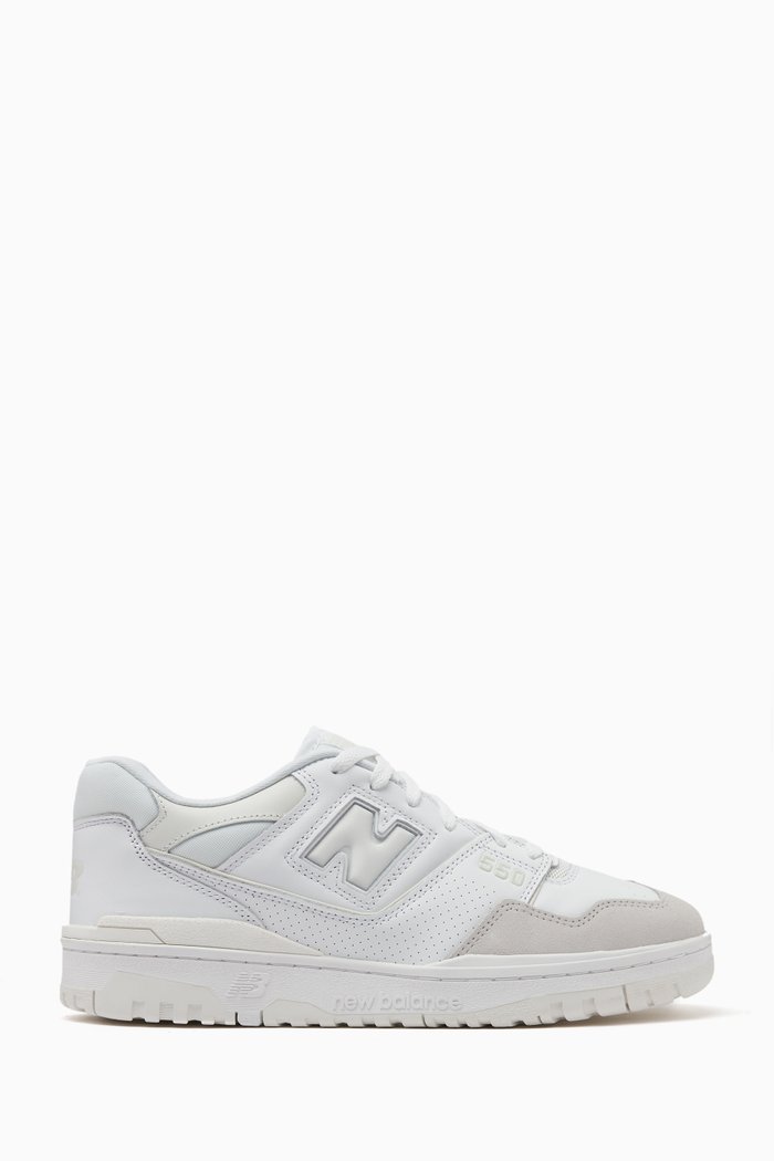 

550 Low-top Sneakers in Smooth Leather, White