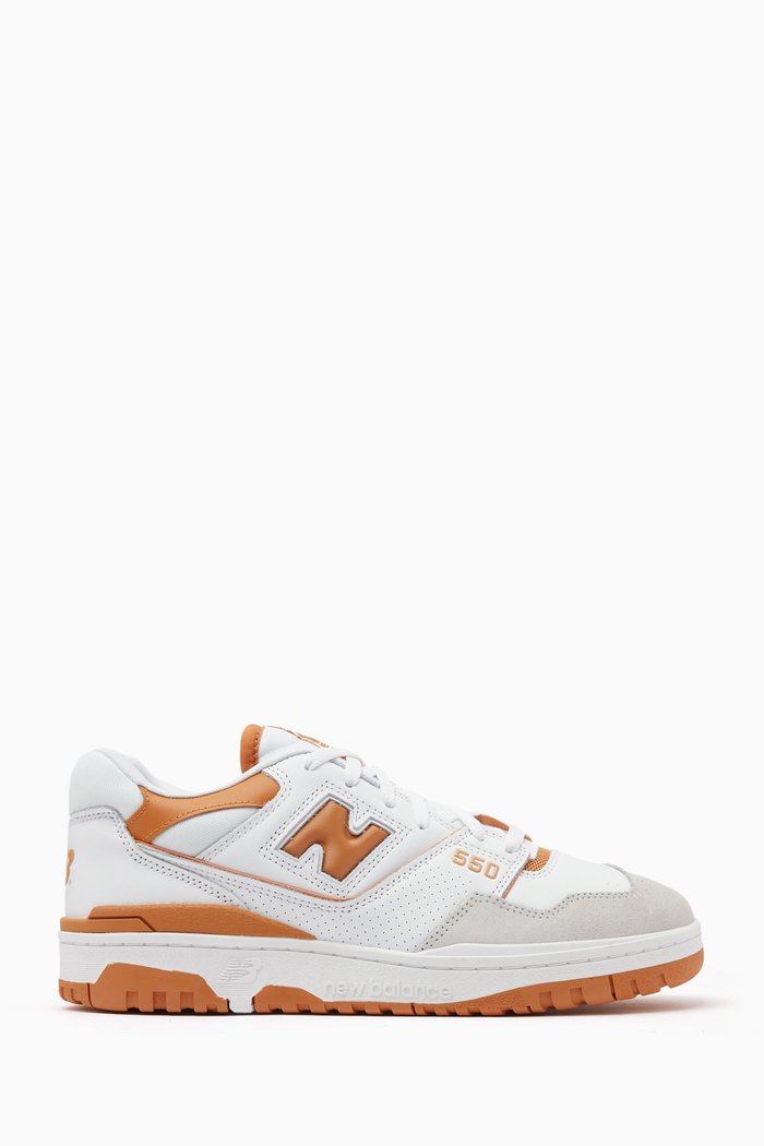 

550 Low-top Sneakers in Smooth Leather & Suede, White