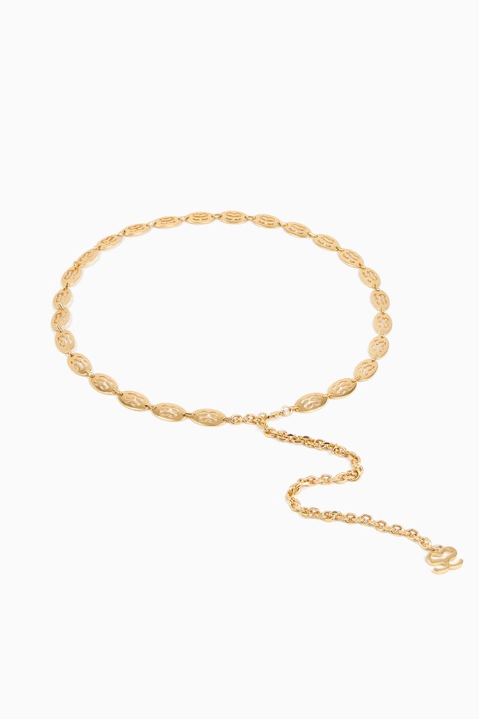 

Zelea S-chain Belt in Metal, Gold