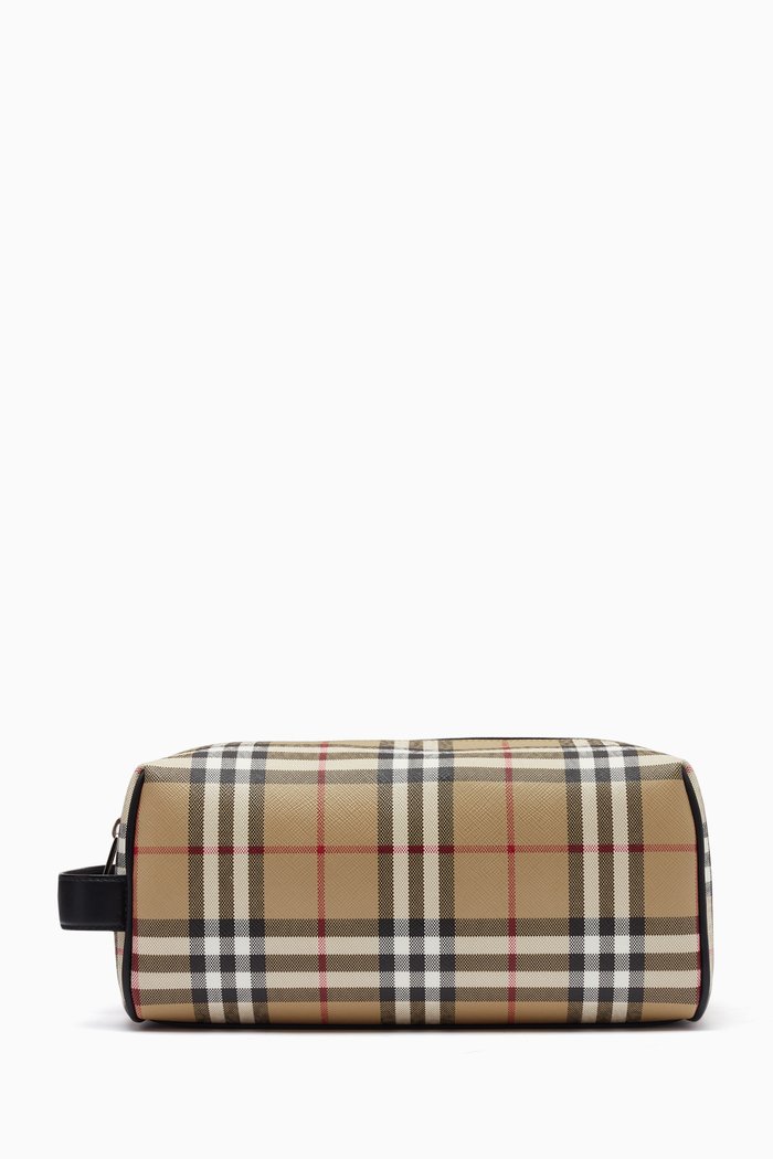 

Vintage Check washbag in Canvas, Neutral
