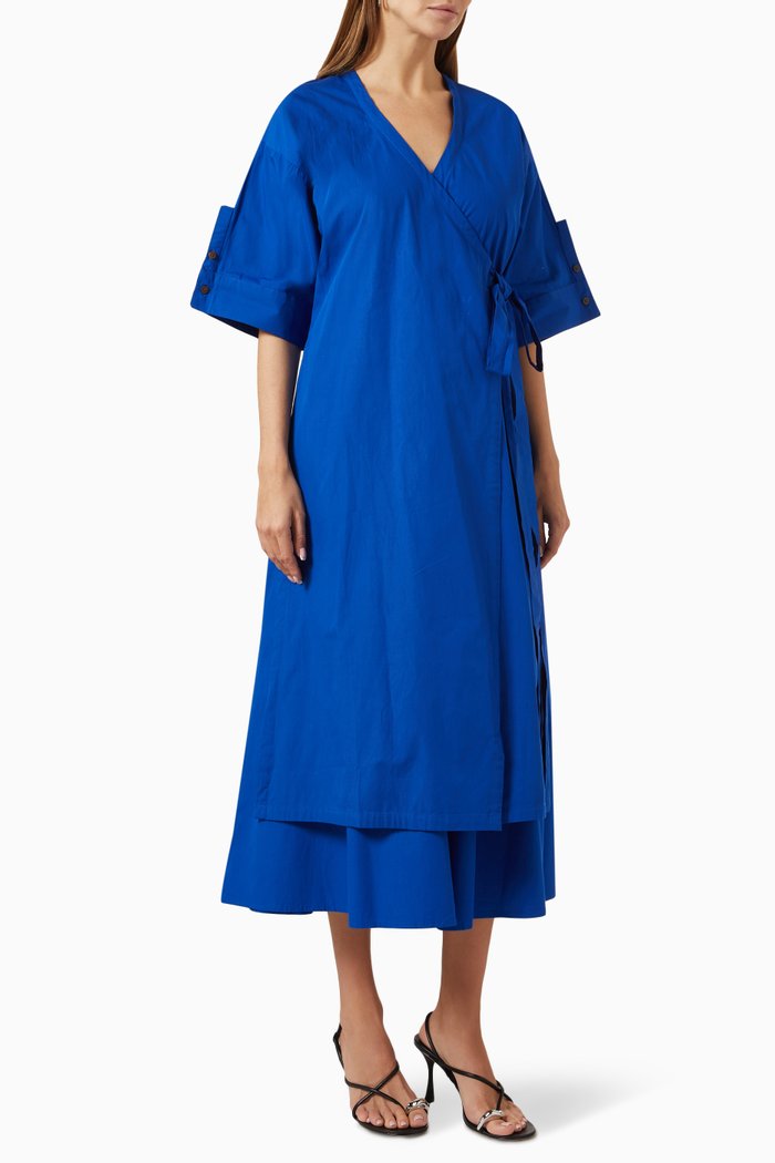 

Azure Mist Co-ord Set in Cotton, Blue