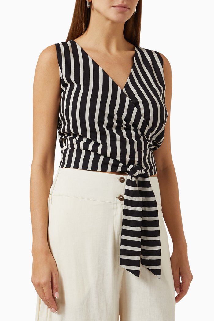 Knot of Existence Top in Cotton, Black