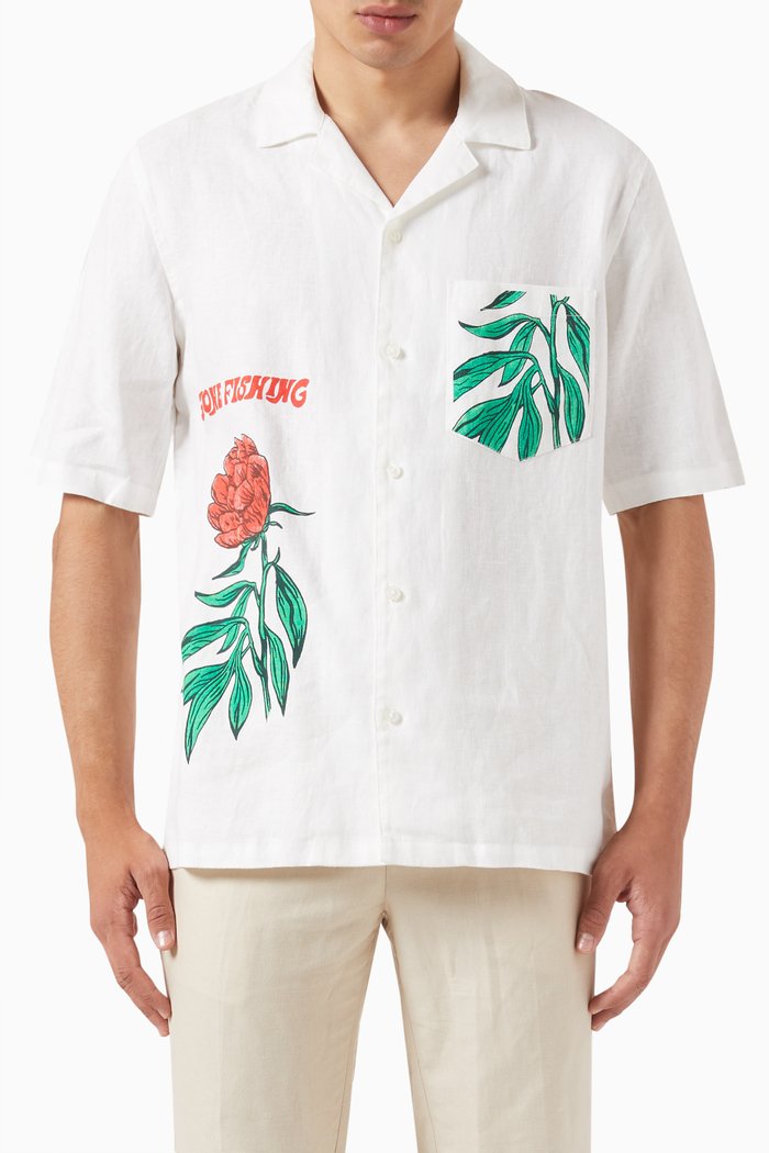 

Oscar AP Shirt in Linen, White