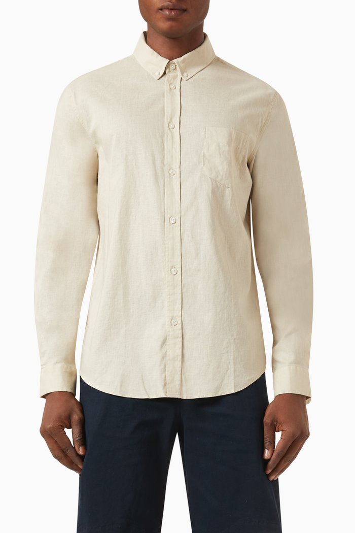 

Liam BA Shirt in Cotton, Neutral
