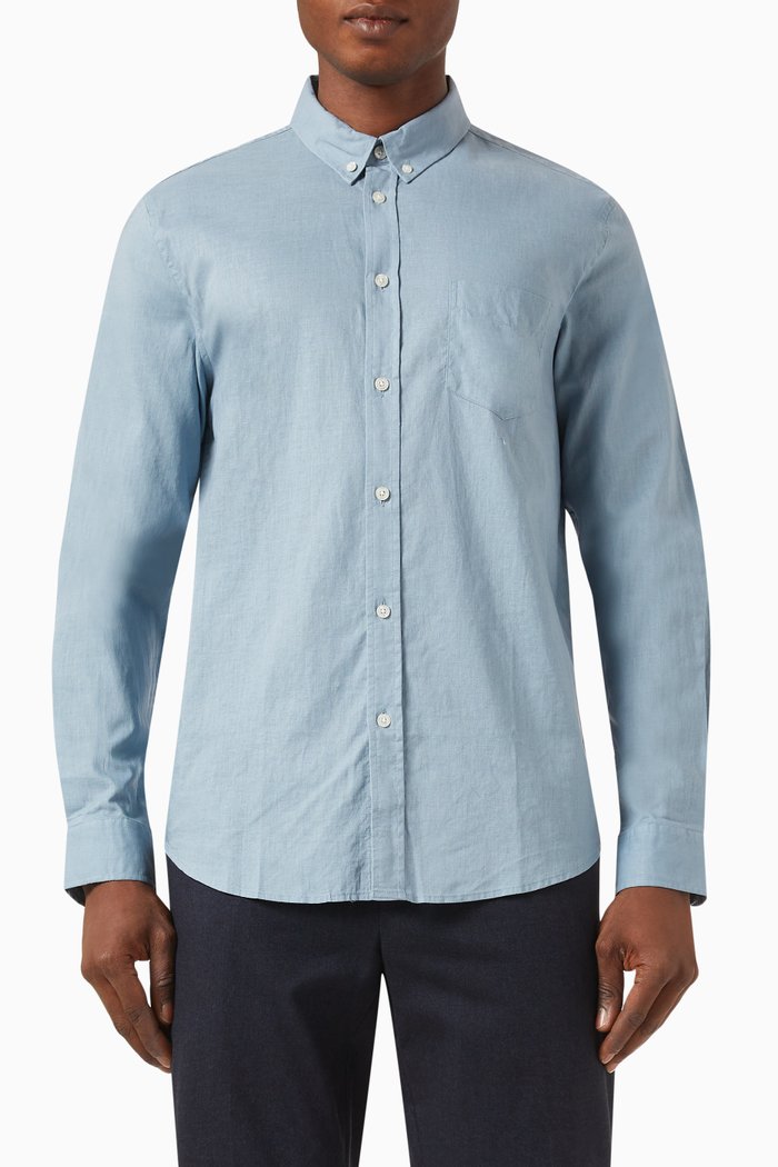 

Liam BA Shirt in Cotton, Blue