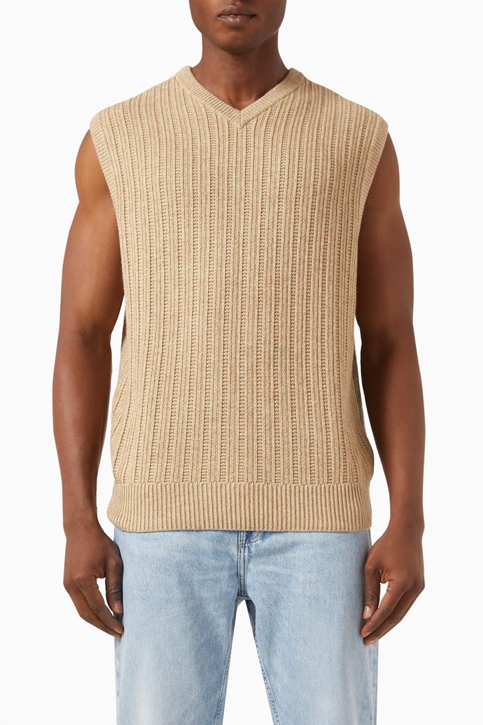 

Austin Vest in Cotton Blend, Neutral