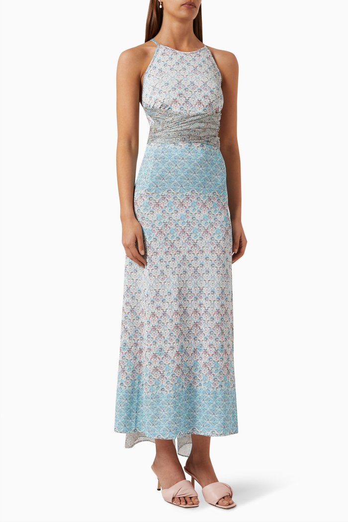 

Halter Dress in Chiffon, Multicolour