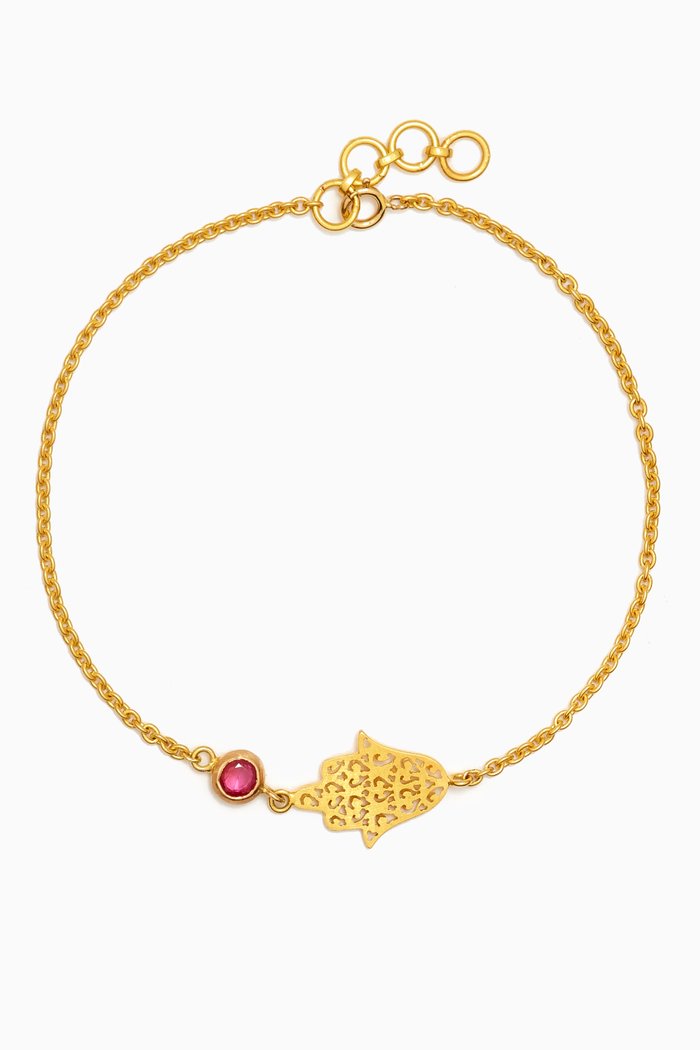 

The Gem Palace Hand Charm Bracelet in 22kt Yellow Gold