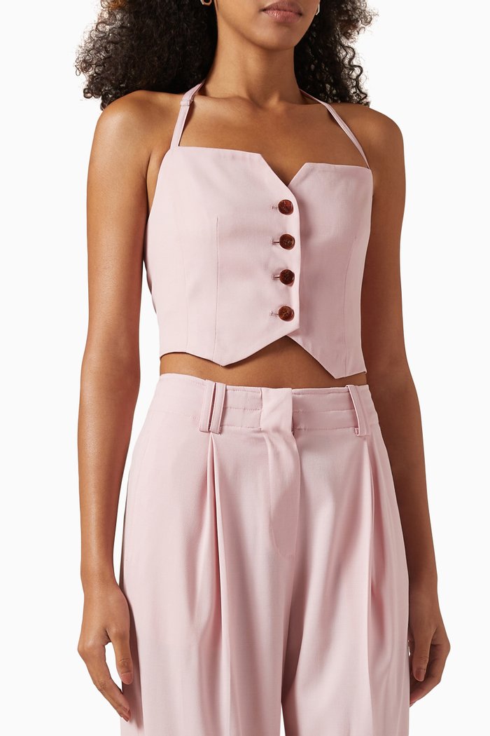 

Bustier Top in Wool-blend, Pink