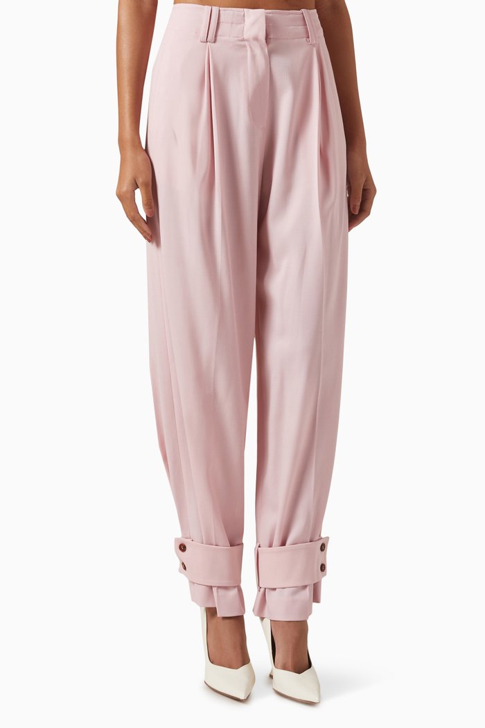 

Wide-leg Pants in Wool-blend, Pink