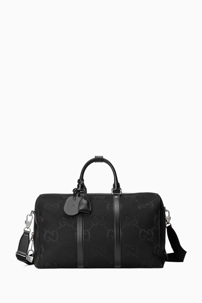 

Jumbo GG Small Duffle Bag in Canvas, Black