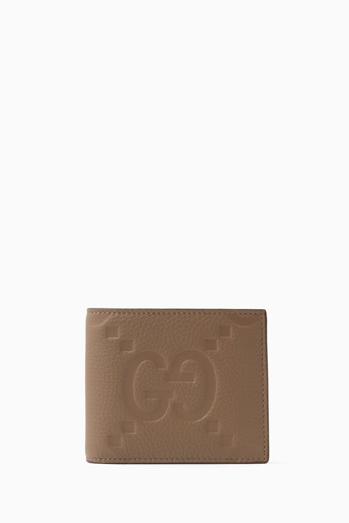 

Jumbo GG Wallet in Leather, Neutral