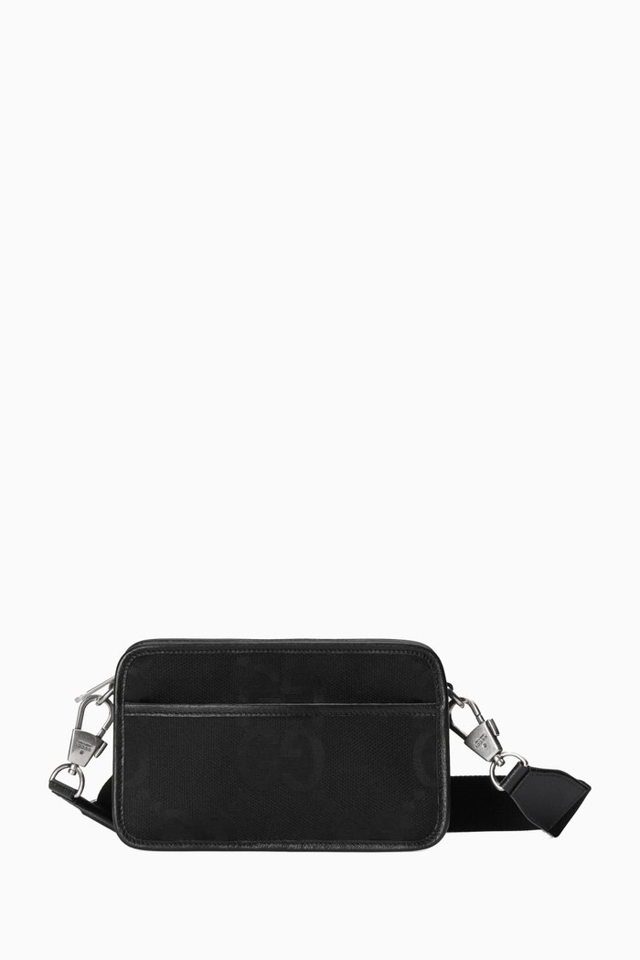 

Mini Jumbo GG Crossbody Bag in Canvas, Black