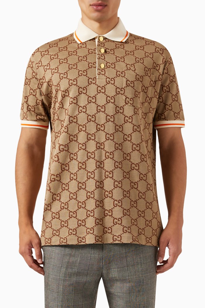 

Polo Shirt in Cotton & Silk, Neutral