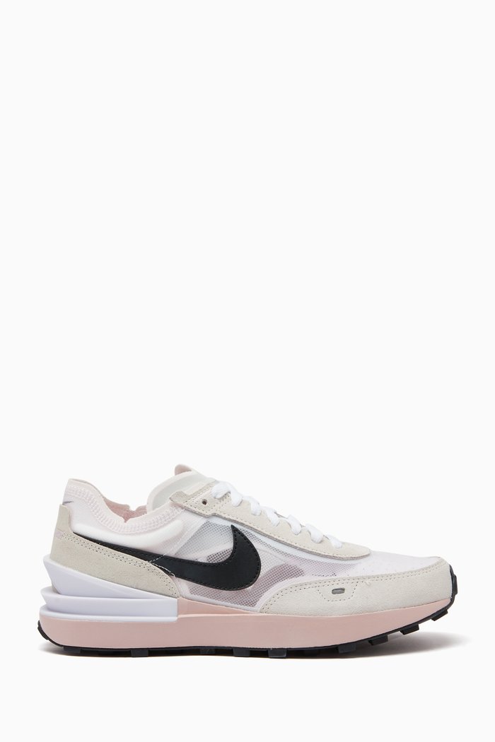 

Waffle One Sneakers in Mixed Materials, Pink