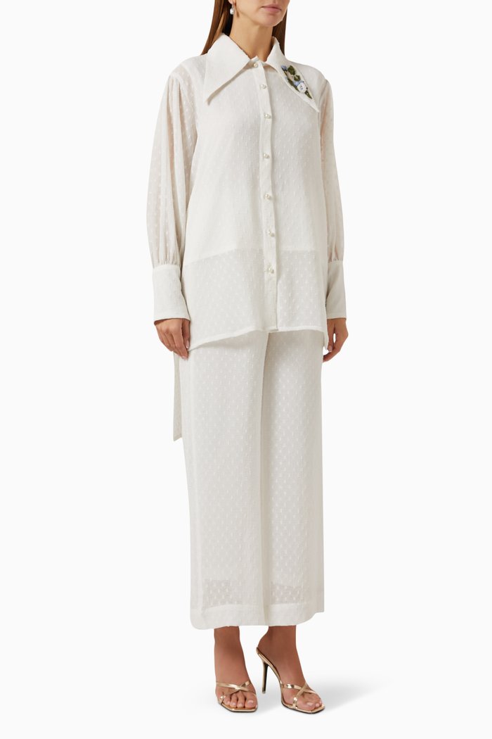 

Rosa Co-ords Set in Chiffon, White