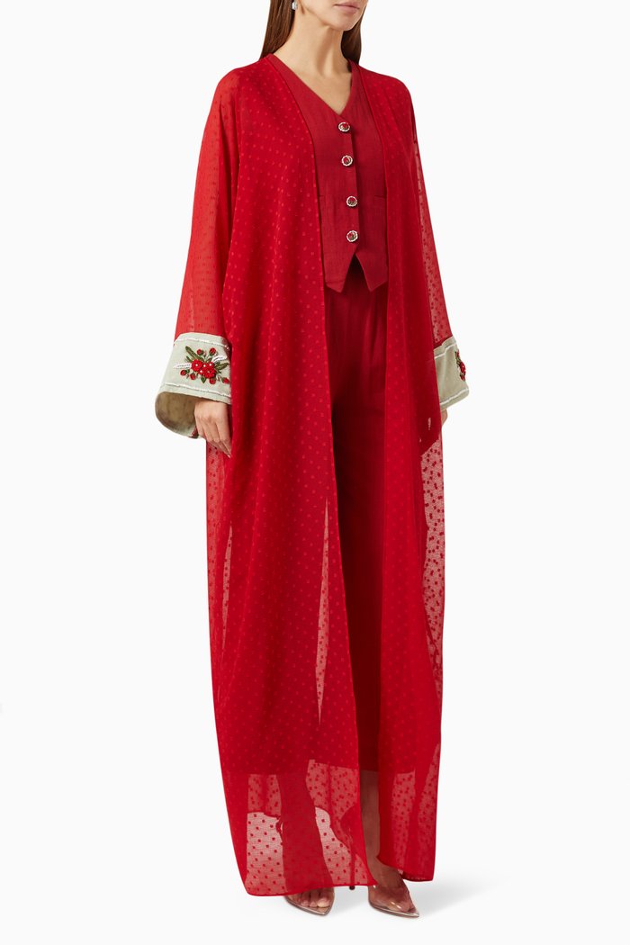

Jasmine Kaftaan Co-ords, Set of 3, Red