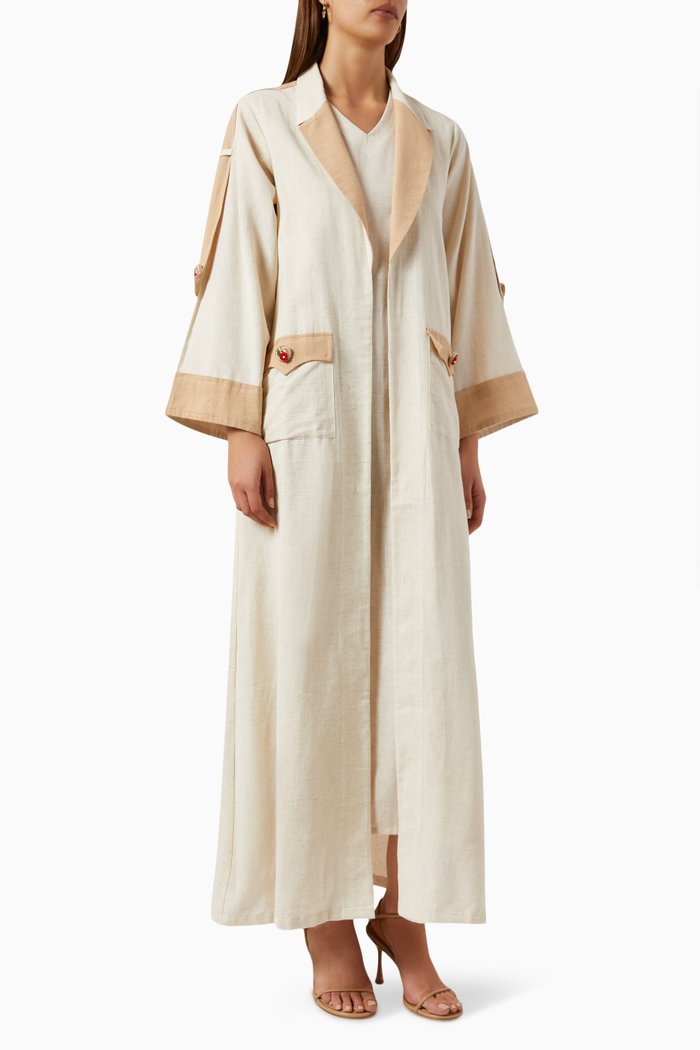 

Elle Jacket Abaya Cord in Cotton, Set of 2, Neutral