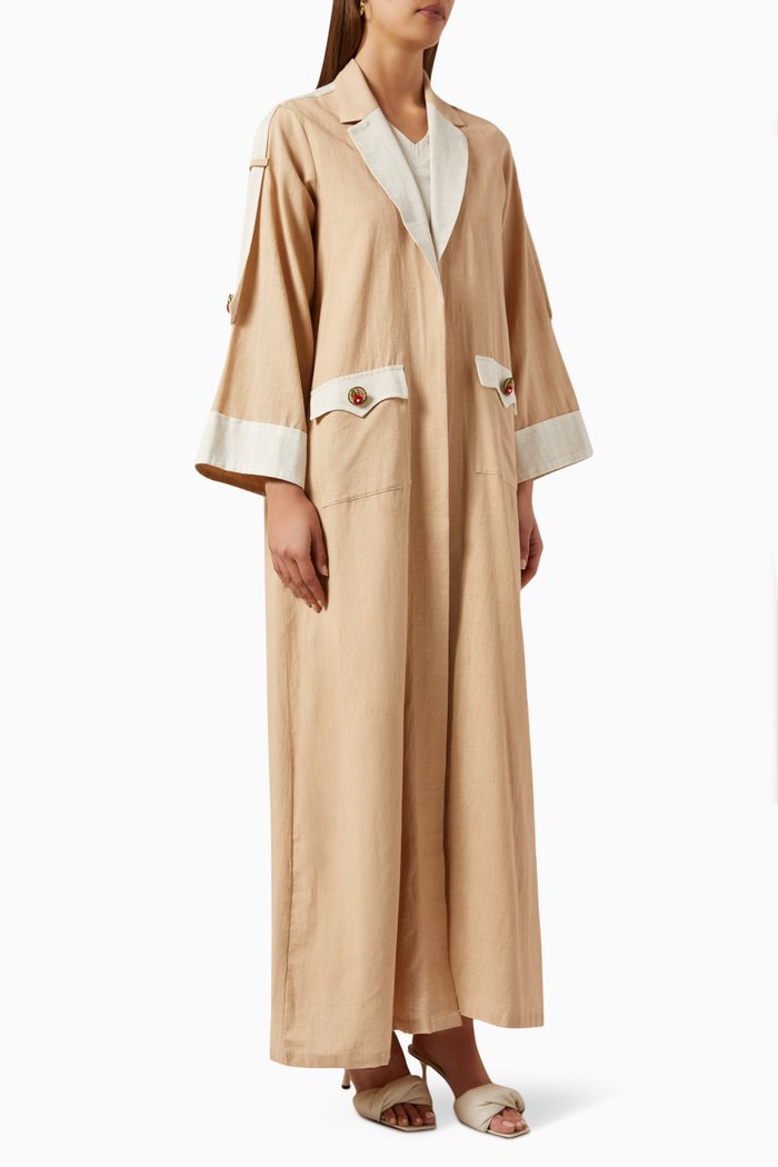 

Elle Jacket Abaya Cord in Cotton, Set of 2, White