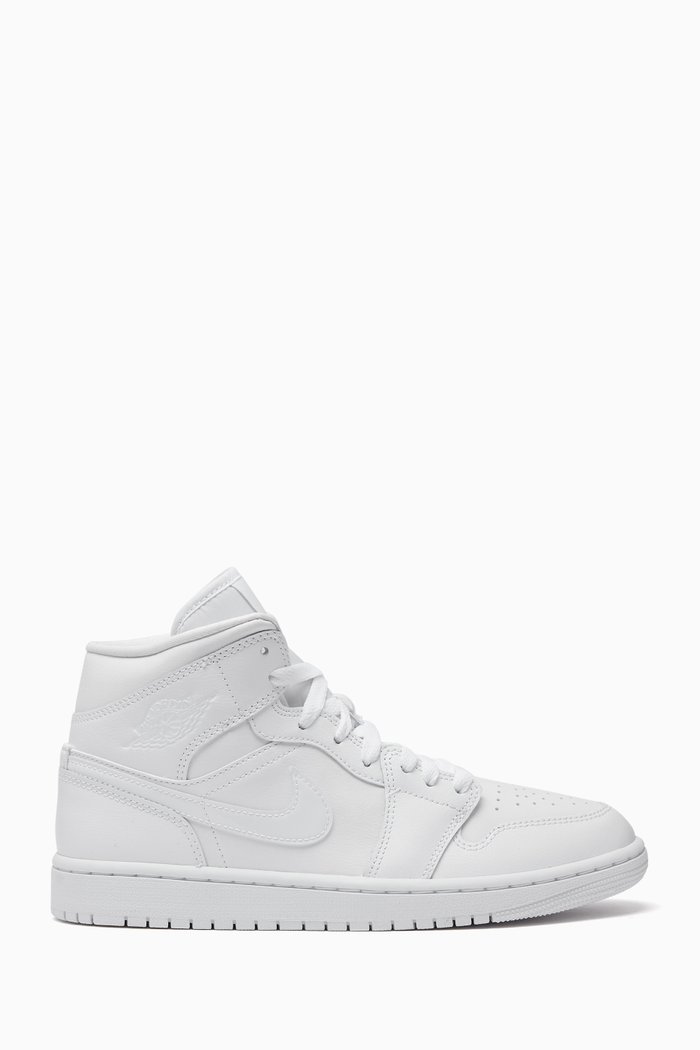 

Air Jordan 1 Mid Sneakers in Leather, White