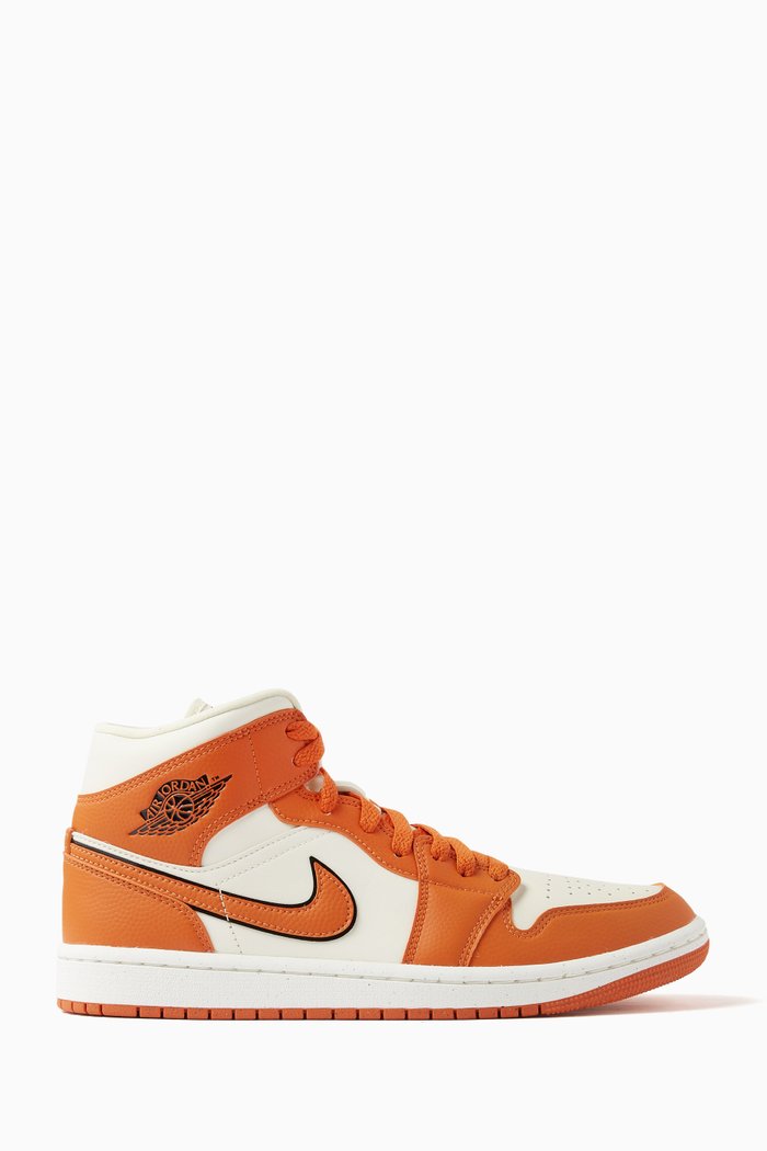 

Air Jordan's 1 Low-top Sneakers in Leather, Orange