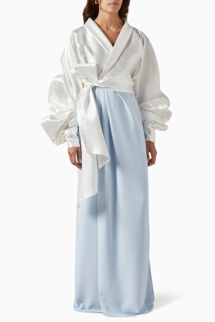 

Two-tone Gown in Crepe, Multicolour