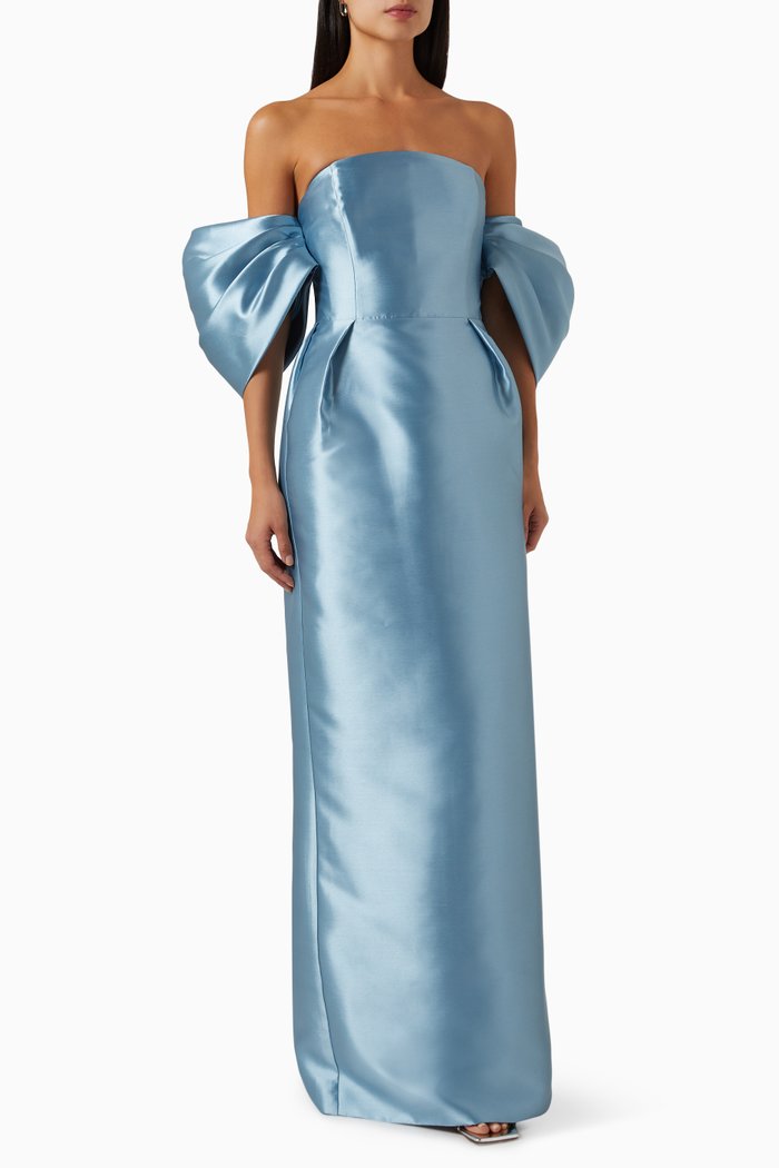 

Off Shoulder Dress Ziberlin, Blue