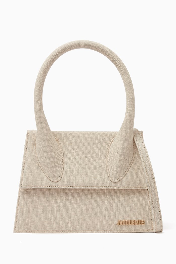 

Le Grand Chiquito Tote Bag in Linen, Neutral