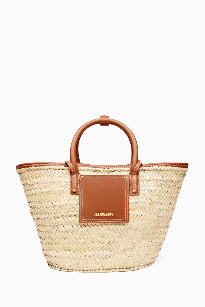 

Le Panier Soli Basket Bag in Palm, Brown