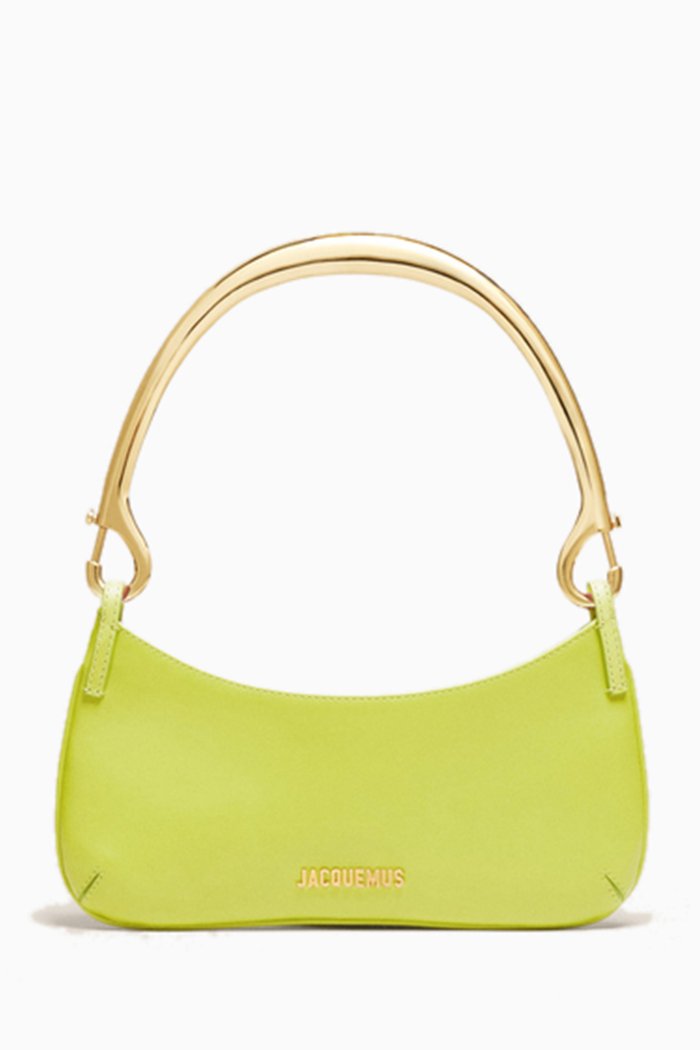 

Le Bisou Mousqueton Shoulder Bag in Leather, Green