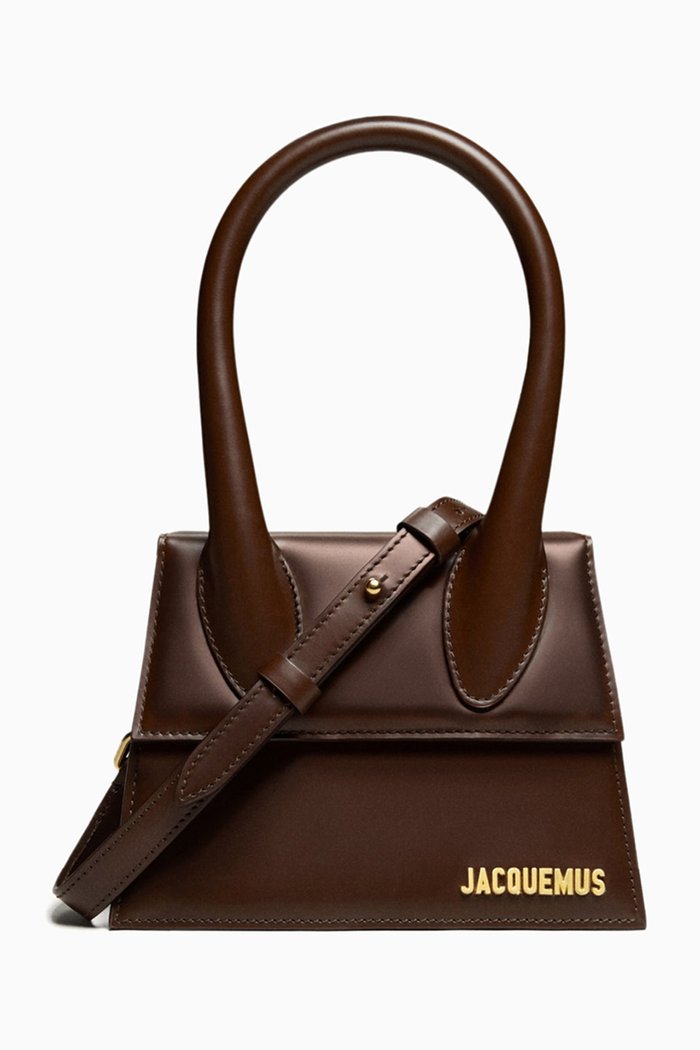 

Le Chiquito Moyen Handbag in Leather, Brown