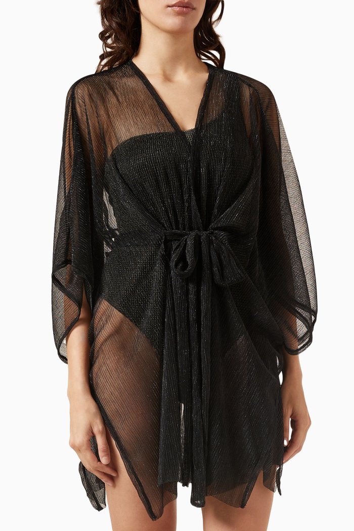 

Goddess Sparkle Robe, Black