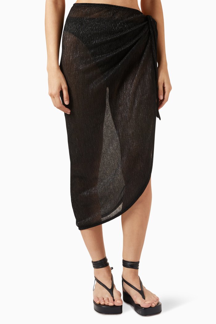 

Sparkle Long Sarong, Black