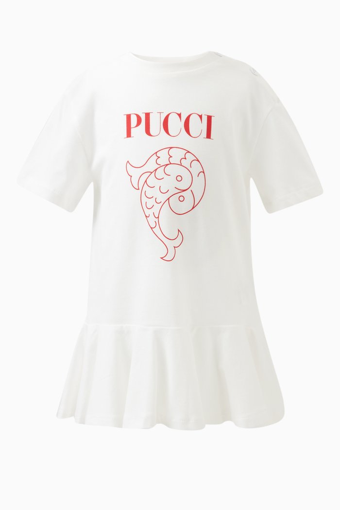 

Logo T-shirt Dress in Cotton, White