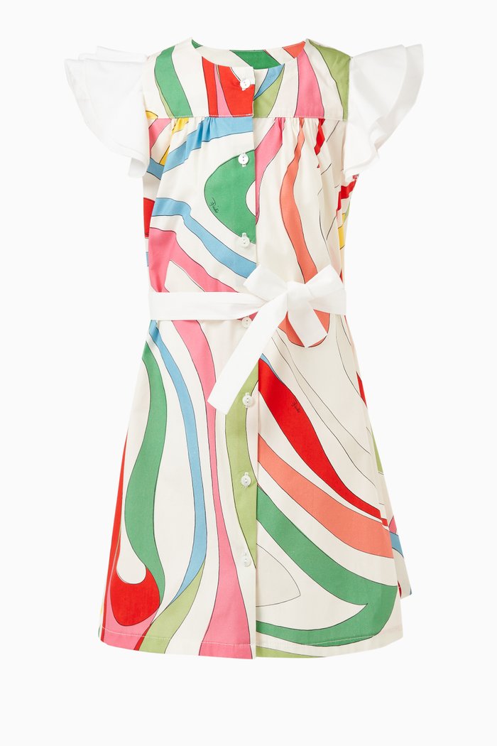 

Abstract Print Dress in Cotton, Multicolour